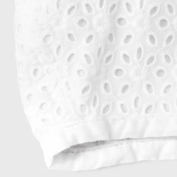 Cat & Jack White Baby Girls' Floral Bonnet - Newborn - Picture 3 of 6